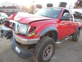 2004 TOYOTA TACOMA PRERUNNER XTRA CAB RED 2.7L AT 2WD Z18053